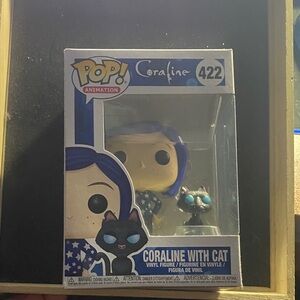 Funko Pop! Coraline with Cat Vinyl Figure - Blue, Black, White